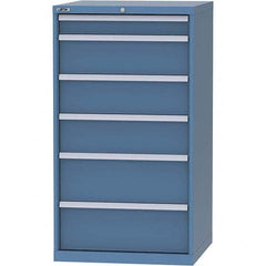 LISTA - 6 Drawer, 45 Compartment Bright Blue Steel Modular Storage Cabinet - Apex Tool & Supply