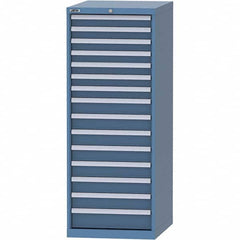 LISTA - 15 Drawer, 99 Compartment Bright Blue Steel Modular Storage Cabinet - Apex Tool & Supply