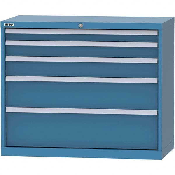 LISTA - 5 Drawer, 84 Compartment Red Steel Modular Storage Cabinet - Apex Tool & Supply