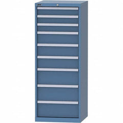 LISTA - 9 Drawer, 84 Compartment Bright Blue Steel Modular Storage Cabinet - Apex Tool & Supply