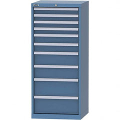 LISTA - 10 Drawer, 84 Compartment Bright Blue Steel Modular Storage Cabinet - Apex Tool & Supply