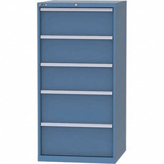 LISTA - 5 Drawer, 45 Compartment Bright Blue Steel Modular Storage Cabinet - Apex Tool & Supply