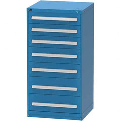 Vidmar - 7 Drawer Bright Blue Steel Modular Storage Cabinet - Apex Tool & Supply