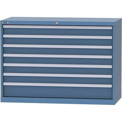 LISTA - 7 Drawer, 99 Compartment Bright Blue Steel Modular Storage Cabinet - Apex Tool & Supply