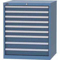 LISTA - 9 Drawer, 45 Compartment Bright Blue Steel Modular Storage Cabinet - Apex Tool & Supply
