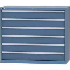 LISTA - 6 Drawer, 99 Compartment Bright Blue Steel Modular Storage Cabinet - Apex Tool & Supply
