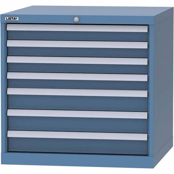LISTA - 7 Drawer, 45 Compartment Red Steel Modular Storage Cabinet - Apex Tool & Supply