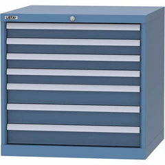 LISTA - 7 Drawer, 45 Compartment Red Steel Modular Storage Cabinet - Apex Tool & Supply