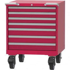 LISTA - 7 Drawer, 45 Compartment Red Steel Modular Storage Cabinet - Apex Tool & Supply