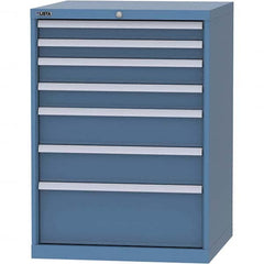 LISTA - 7 Drawer, 45 Compartment Bright Blue Steel Modular Storage Cabinet - Apex Tool & Supply