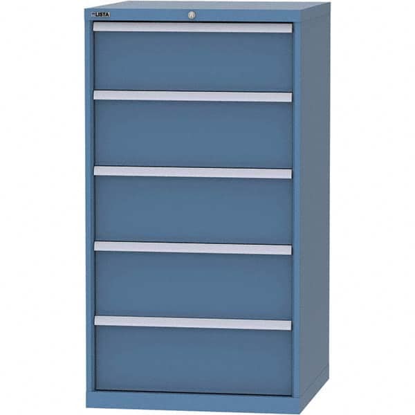 LISTA - 5 Drawer, 45 Compartment Bright Blue Steel Modular Storage Cabinet - Apex Tool & Supply