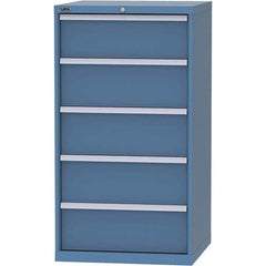 LISTA - 5 Drawer, 45 Compartment Bright Blue Steel Modular Storage Cabinet - Apex Tool & Supply