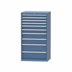 LISTA - 8 Drawer, 124 Compartment Bright Blue Steel Modular Storage Cabinet - Apex Tool & Supply