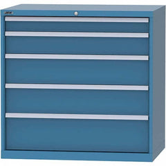 LISTA - 5 Drawer, 99 Compartment Bright Blue Steel Modular Storage Cabinet - Apex Tool & Supply