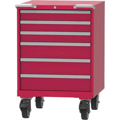 LISTA - 6 Drawer, 45 Compartment Red Steel Modular Storage Cabinet - Apex Tool & Supply