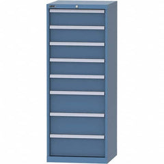 LISTA - 8 Drawer, 84 Compartment Bright Blue Steel Modular Storage Cabinet - Apex Tool & Supply