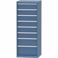 LISTA - 8 Drawer, 84 Compartment Bright Blue Steel Modular Storage Cabinet - Apex Tool & Supply