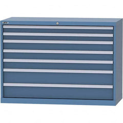 LISTA - 7 Drawer, 99 Compartment Bright Blue Steel Modular Storage Cabinet - Apex Tool & Supply