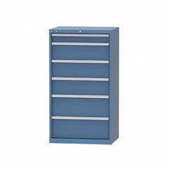 LISTA - 10 Drawer, 124 Compartment Bright Blue Steel Modular Storage Cabinet - Apex Tool & Supply