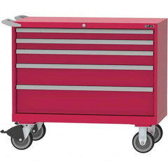 LISTA - 5 Drawer, 84 Compartment Bright Blue Steel Modular Storage Cabinet - Apex Tool & Supply
