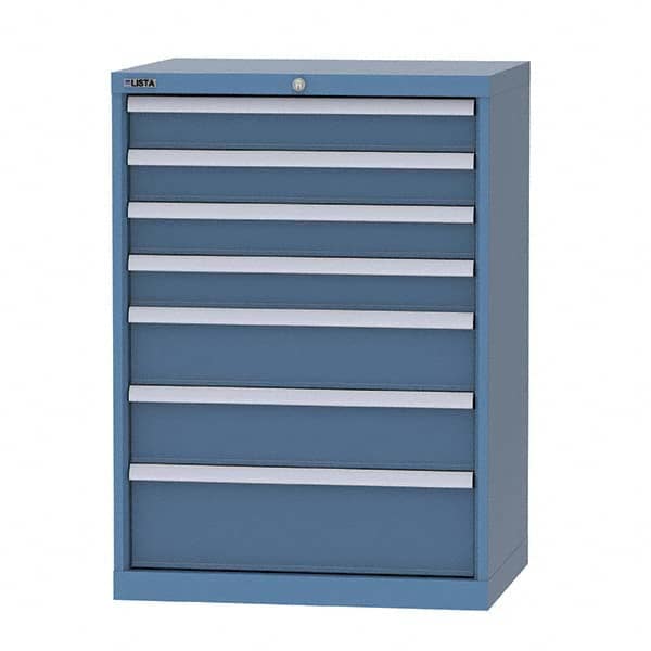 LISTA - 6 Drawer, 124 Compartment Red Steel Modular Storage Cabinet - Apex Tool & Supply