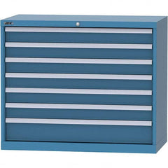 LISTA - 7 Drawer, 84 Compartment Bright Blue Steel Modular Storage Cabinet - Apex Tool & Supply