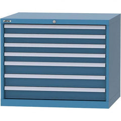 LISTA - 7 Drawer, 84 Compartment Bright Blue Steel Modular Storage Cabinet - Apex Tool & Supply