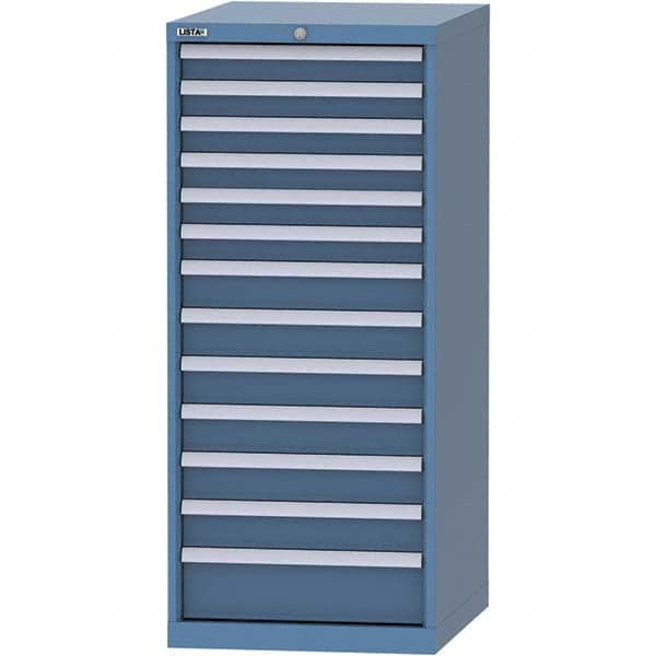 LISTA - 13 Drawer, 99 Compartment Bright Blue Steel Modular Storage Cabinet - Apex Tool & Supply