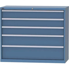 LISTA - 5 Drawer, 99 Compartment Bright Blue Steel Modular Storage Cabinet - Apex Tool & Supply
