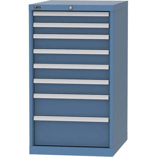 LISTA - 8 Drawer, 99 Compartment Bright Blue Steel Modular Storage Cabinet - Apex Tool & Supply