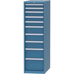 LISTA - 10 Drawer, 45 Compartment Bright Blue Steel Modular Storage Cabinet - Apex Tool & Supply