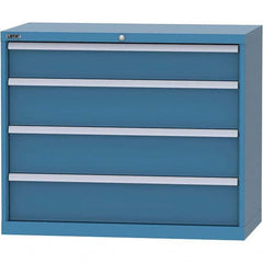 LISTA - 4 Drawer, 84 Compartment Bright Blue Steel Modular Storage Cabinet - Apex Tool & Supply