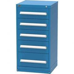 Vidmar - 5 Drawer Bright Blue Steel Modular Storage Cabinet - Apex Tool & Supply
