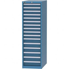 LISTA - 16 Drawer, 45 Compartment Bright Blue Steel Modular Storage Cabinet - Apex Tool & Supply