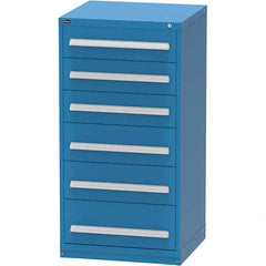Vidmar - 6 Drawer Bright Blue Steel Modular Storage Cabinet - Apex Tool & Supply