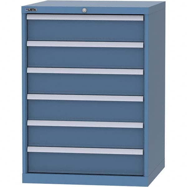 LISTA - 6 Drawer, 45 Compartment Bright Blue Steel Modular Storage Cabinet - Apex Tool & Supply