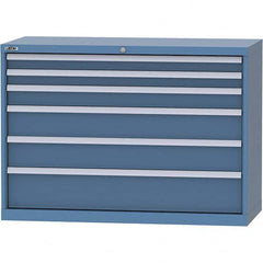 LISTA - 6 Drawer, 99 Compartment Bright Blue Steel Modular Storage Cabinet - Apex Tool & Supply