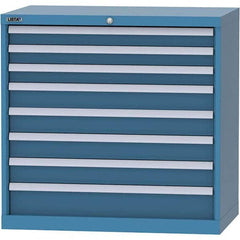 LISTA - 8 Drawer, 84 Compartment Bright Blue Steel Modular Storage Cabinet - Apex Tool & Supply