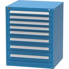 Vidmar - 8 Drawer, 344 Compartment Bright Blue Steel Modular Storage Cabinet - Apex Tool & Supply