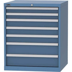 LISTA - 7 Drawer, 45 Compartment Bright Blue Steel Modular Storage Cabinet - Apex Tool & Supply
