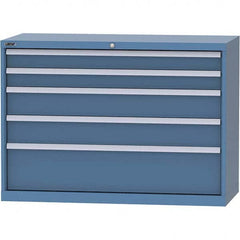 LISTA - 5 Drawer, 99 Compartment Bright Blue Steel Modular Storage Cabinet - Apex Tool & Supply