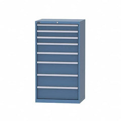 LISTA - 6 Drawer, 124 Compartment Bright Blue Steel Modular Storage Cabinet - Apex Tool & Supply