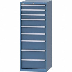 LISTA - 9 Drawer, 99 Compartment Bright Blue Steel Modular Storage Cabinet - Apex Tool & Supply