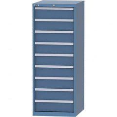 LISTA - 9 Drawer, 99 Compartment Bright Blue Steel Modular Storage Cabinet - Apex Tool & Supply
