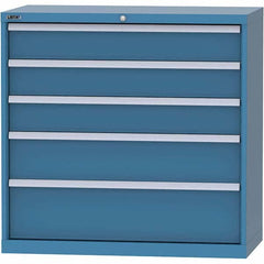 LISTA - 4 Drawer, 84 Compartment Bright Blue Steel Modular Storage Cabinet - Apex Tool & Supply