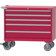 LISTA - 5 Drawer, 84 Compartment Bright Blue Steel Modular Storage Cabinet - Apex Tool & Supply