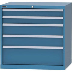 LISTA - 5 Drawer, 84 Compartment Bright Blue Steel Modular Storage Cabinet - Apex Tool & Supply