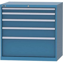 LISTA - 4 Drawer, 84 Compartment Bright Blue Steel Modular Storage Cabinet - Apex Tool & Supply