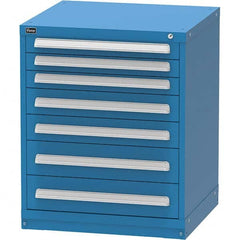Vidmar - 7 Drawer Bright Blue Steel Modular Storage Cabinet - Apex Tool & Supply