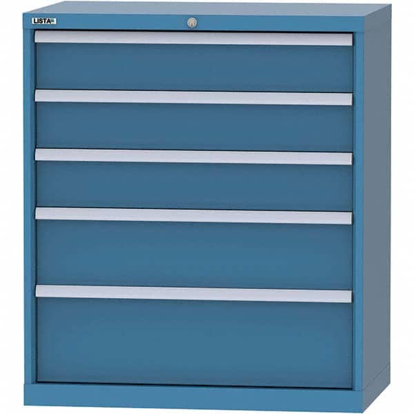 LISTA - 4 Drawer, 84 Compartment Bright Blue Steel Modular Storage Cabinet - Apex Tool & Supply